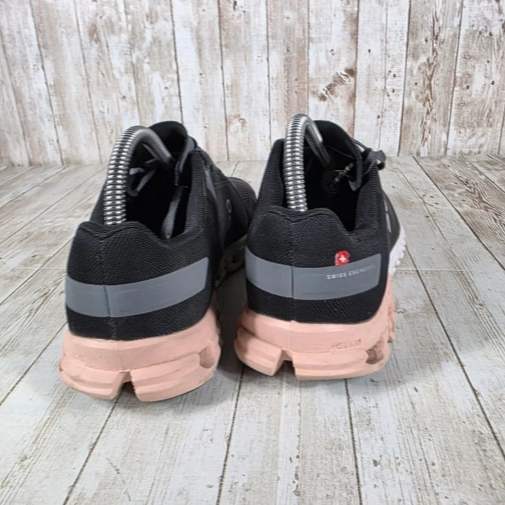 On Running Cloud Women's Running Shoes Sneakers Black Pink Size 7.5 - Picture 3 of 8